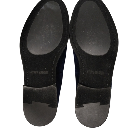 Steve Madden Men\'s Velvet Shoes size 8 blue Slip On Lifted Leather Fabric Lining main image 5